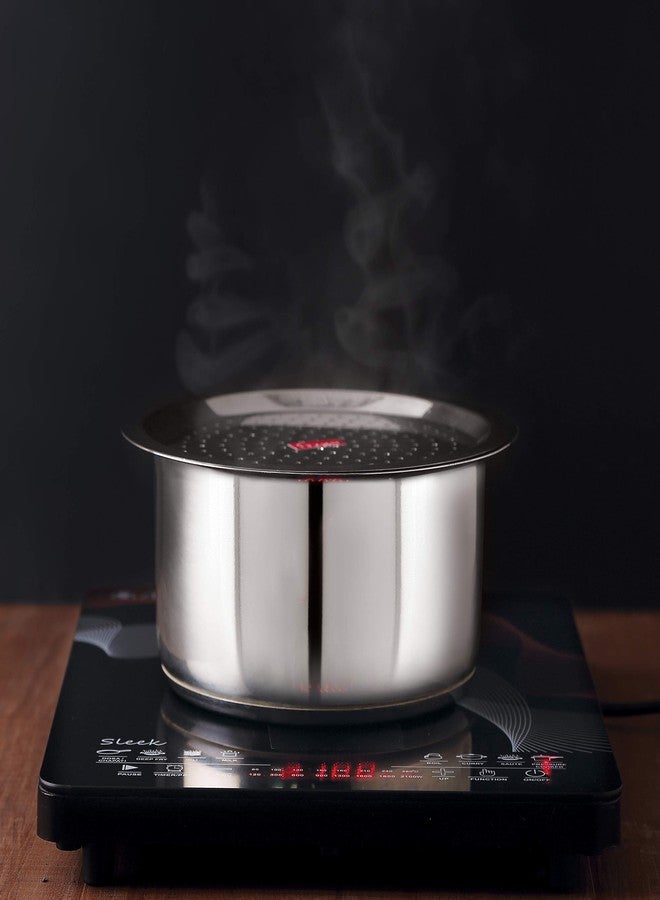 هايزل غطاء من الفولاذ المقاوم للصدأ من هازل بفتحة، مناسب لأواني الطهي، 14.8 سم، فضي اللون - Image 5